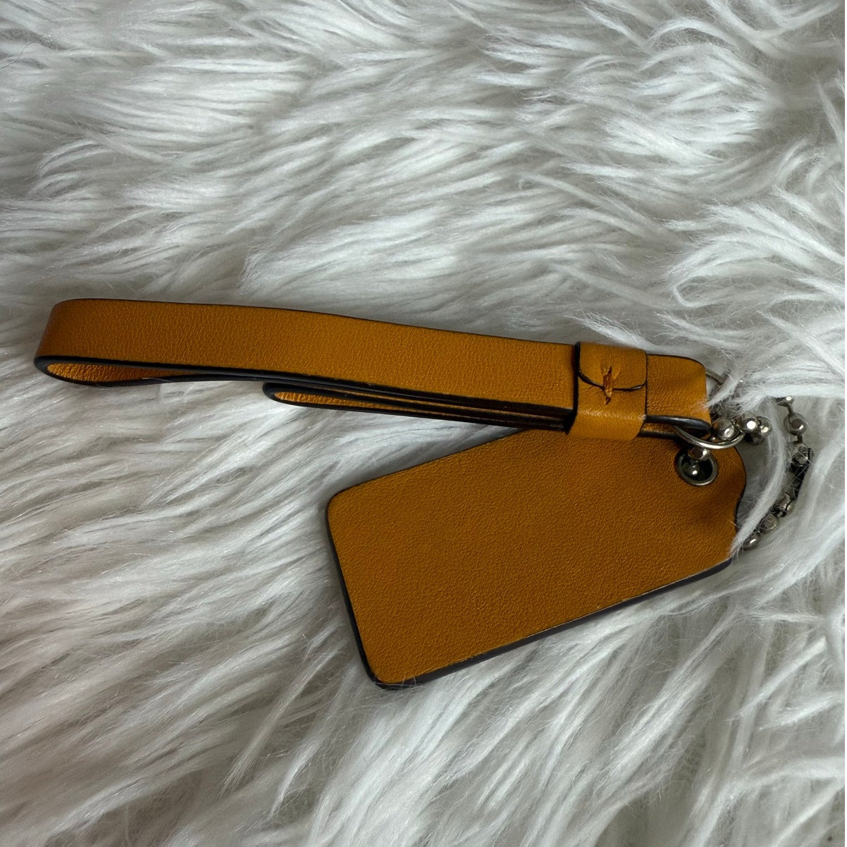 2" COACH Orange Fob Bag Charm Hang tag Hangtag