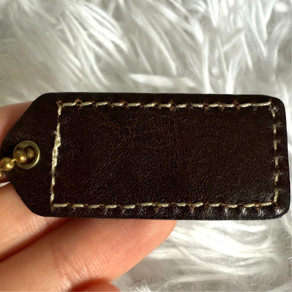 y2k 1.5" Vintage COACH Fob Bag Charm Hang tag Hangtag