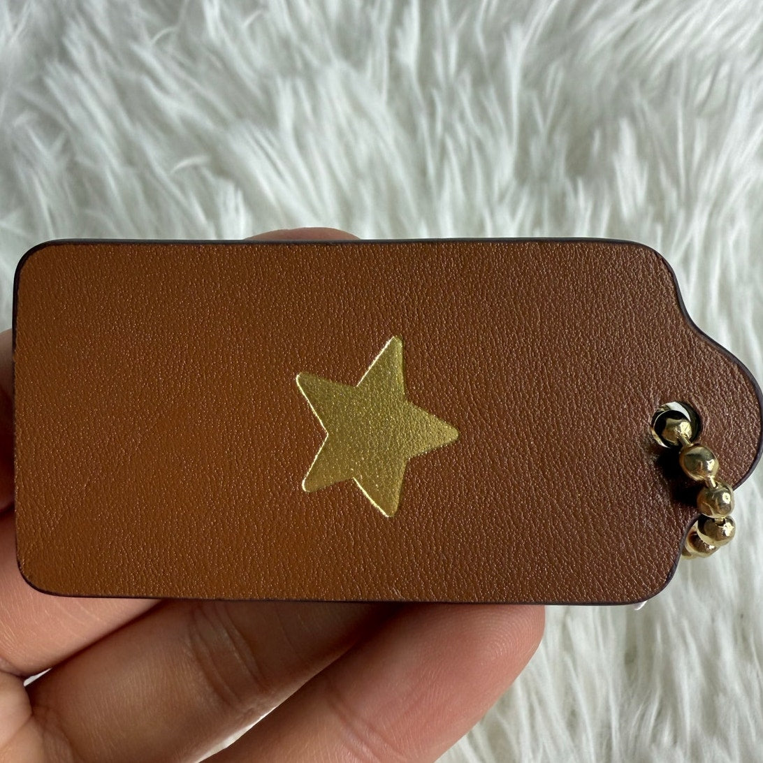 NWT COACH Star Fob Bag Charm Hang tag Hangtag