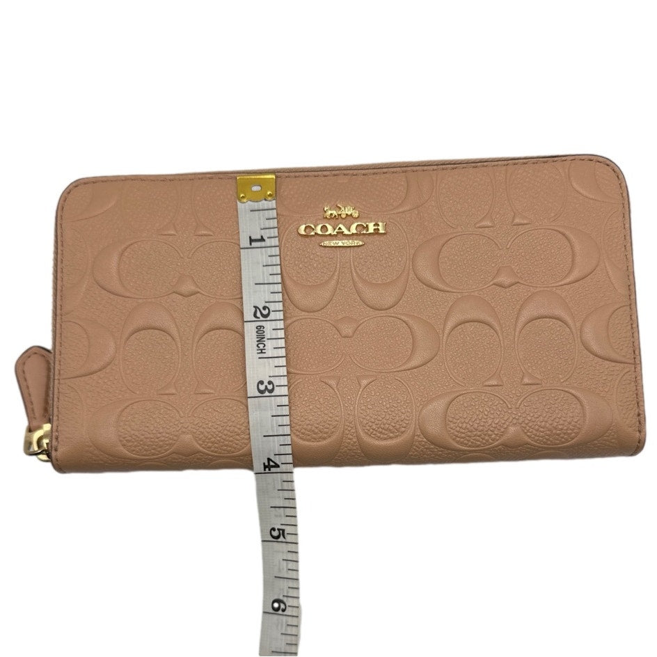 NWOT COACH Signature ACCORDION ZIP WALLET