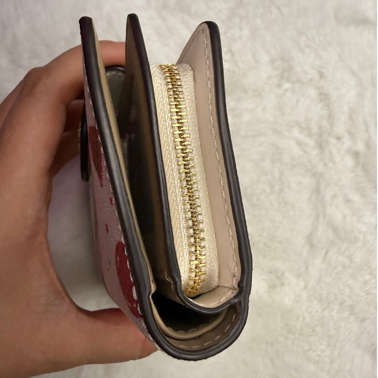 COACH Medium Corner Zip Wallet with Ornament Print