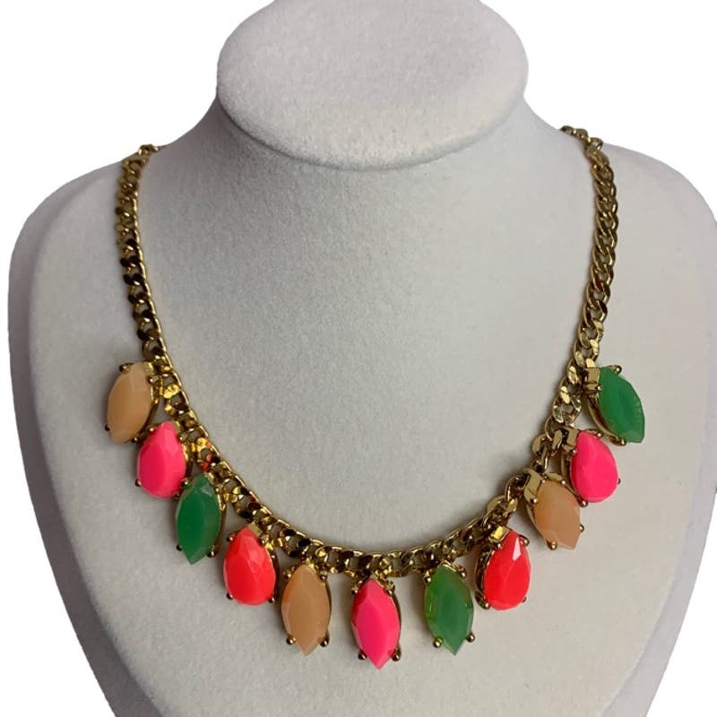 KATE SPADE New York Garden of Paris Stone Frontal Necklace