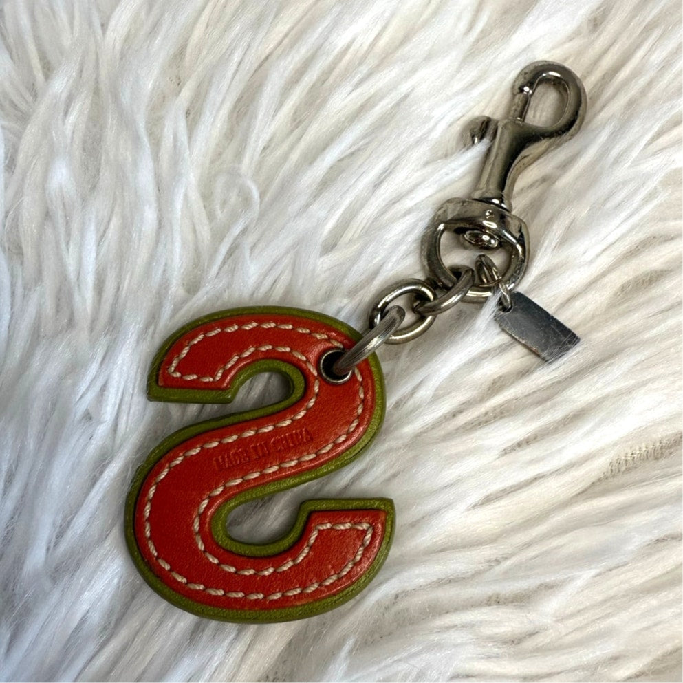 1.5” y2k COACH Vintage "S" Bag Charm Key Fob