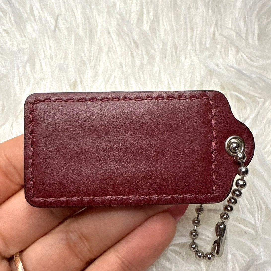 2" COACH Patent Leather Fob Bag Charm Hang tag Hangtag