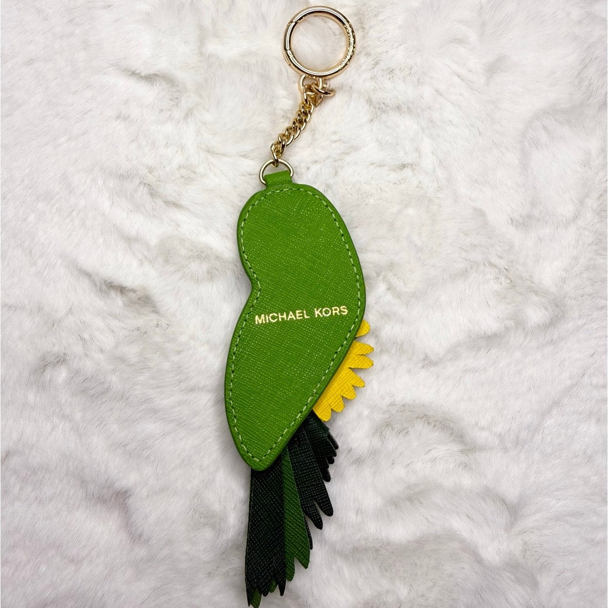 NEW Michael Kors Green Parrot Purse charm Bag Charm Key Fob