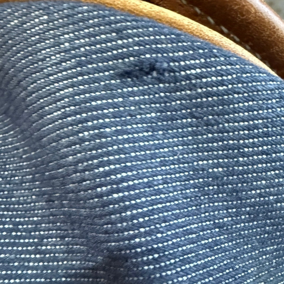 RARE y2k COACH Vintage Denim Suede Striped Crossbody Shoulder Bag