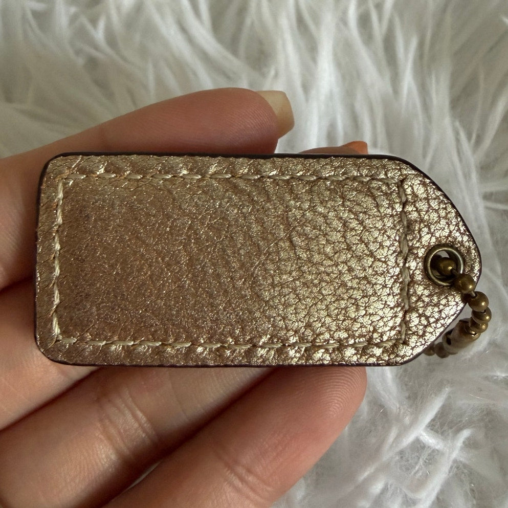 1.5" y2k COACH Vintage Fob Bag Charm Hang tag Hangtag