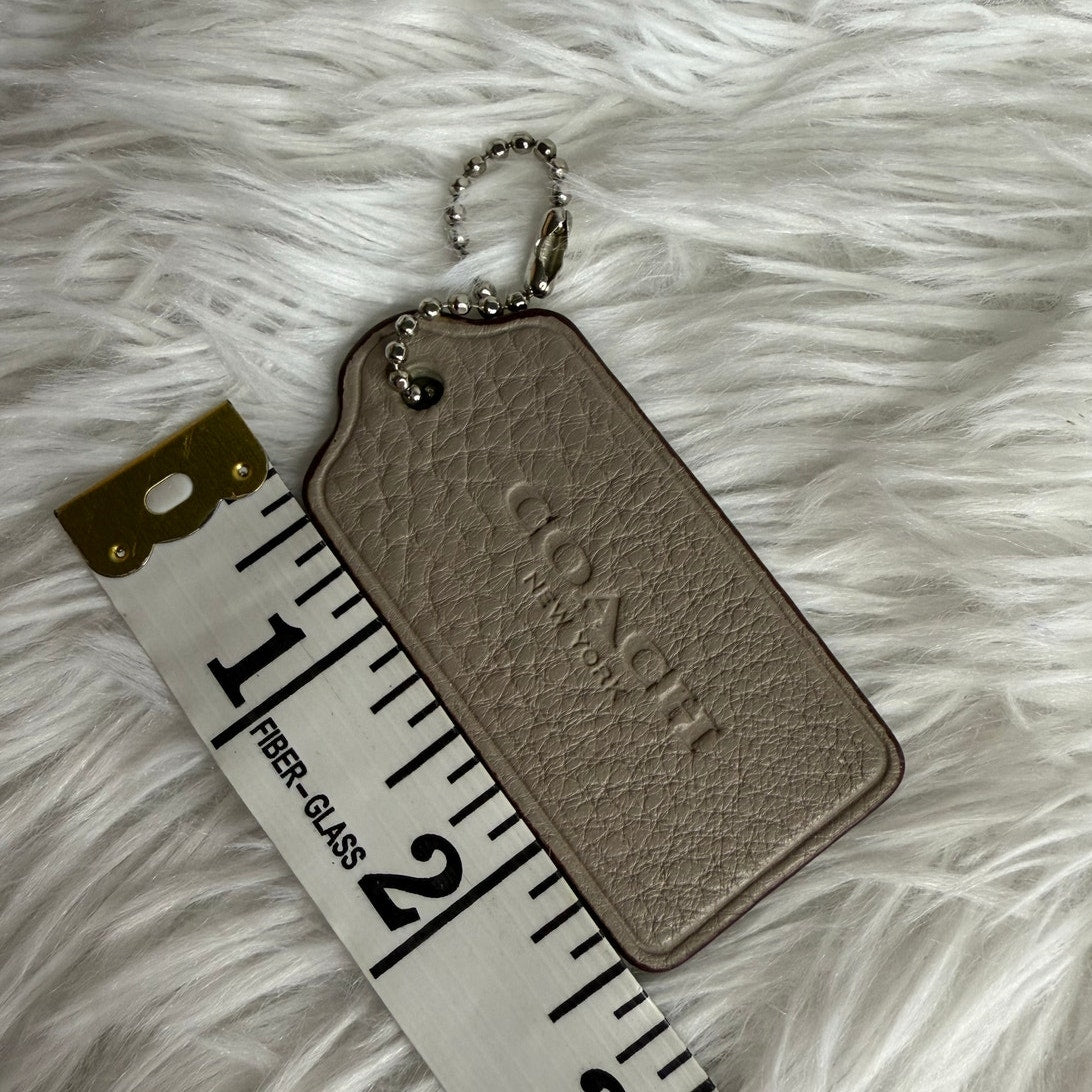 COACH Gray Replacement Fob Bag Charm Hang tag Hangtag