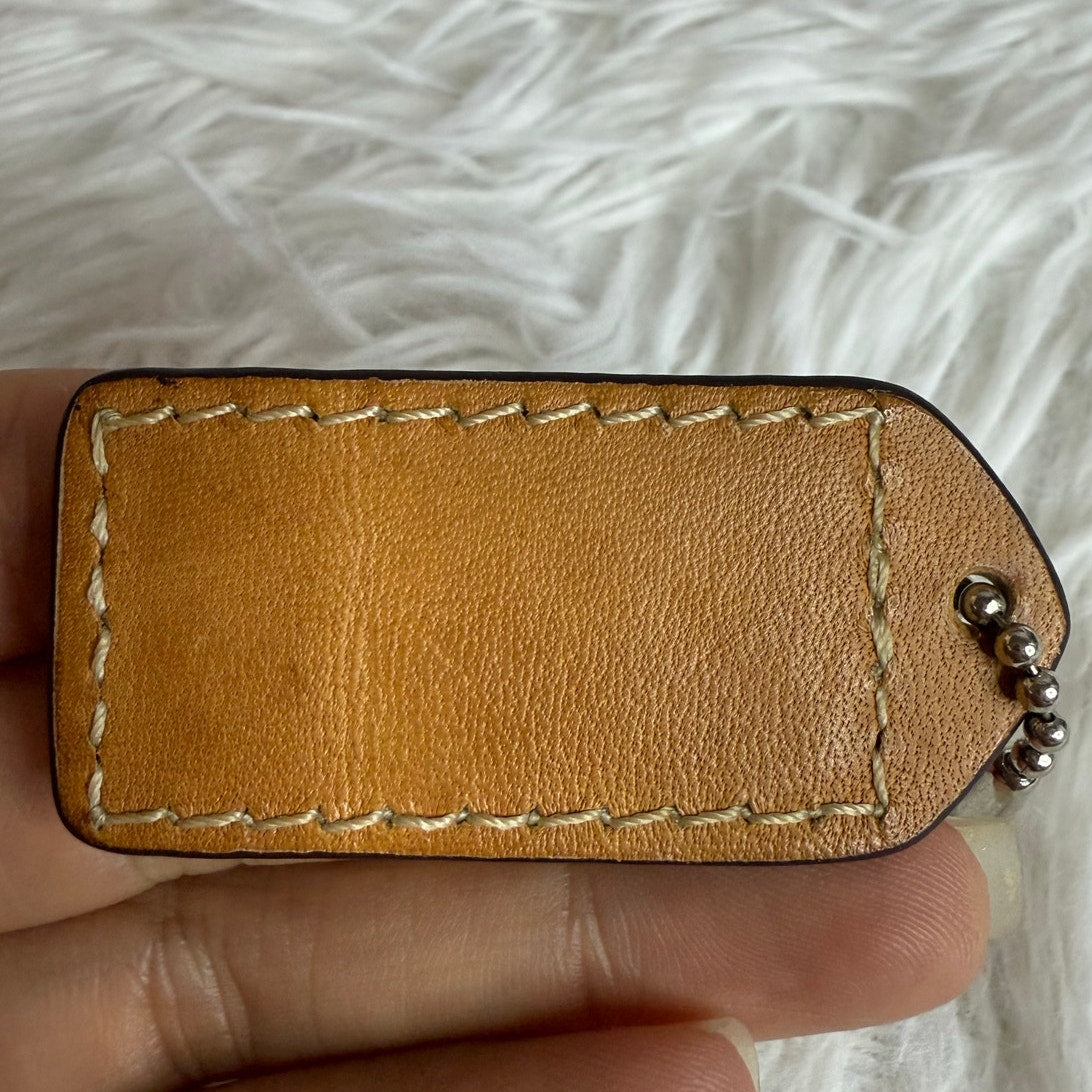 2" y2k COACH Vintage Fob Bag Charm Hang tag Hangtag
