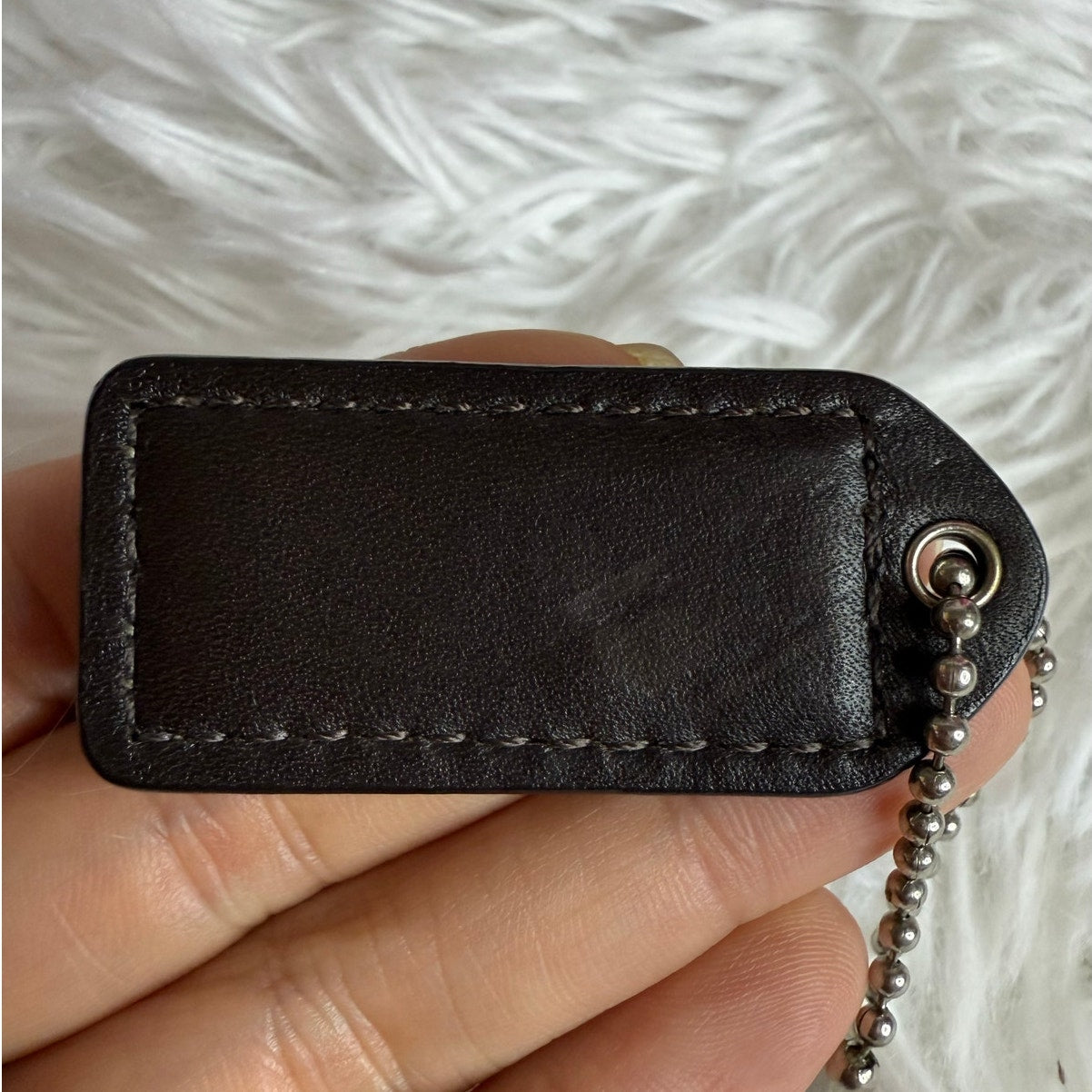 1.5" y2k COACH Vintage Fob Bag Charm Hang tag Hangtag