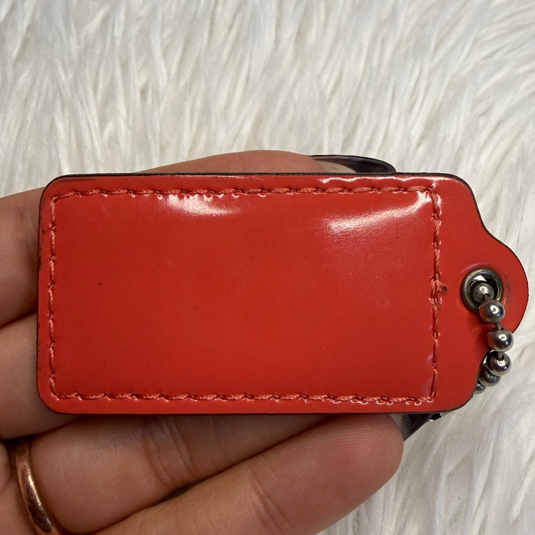 2” COACH Patent Leather Fob Bag Charm Hang tag Hangtag