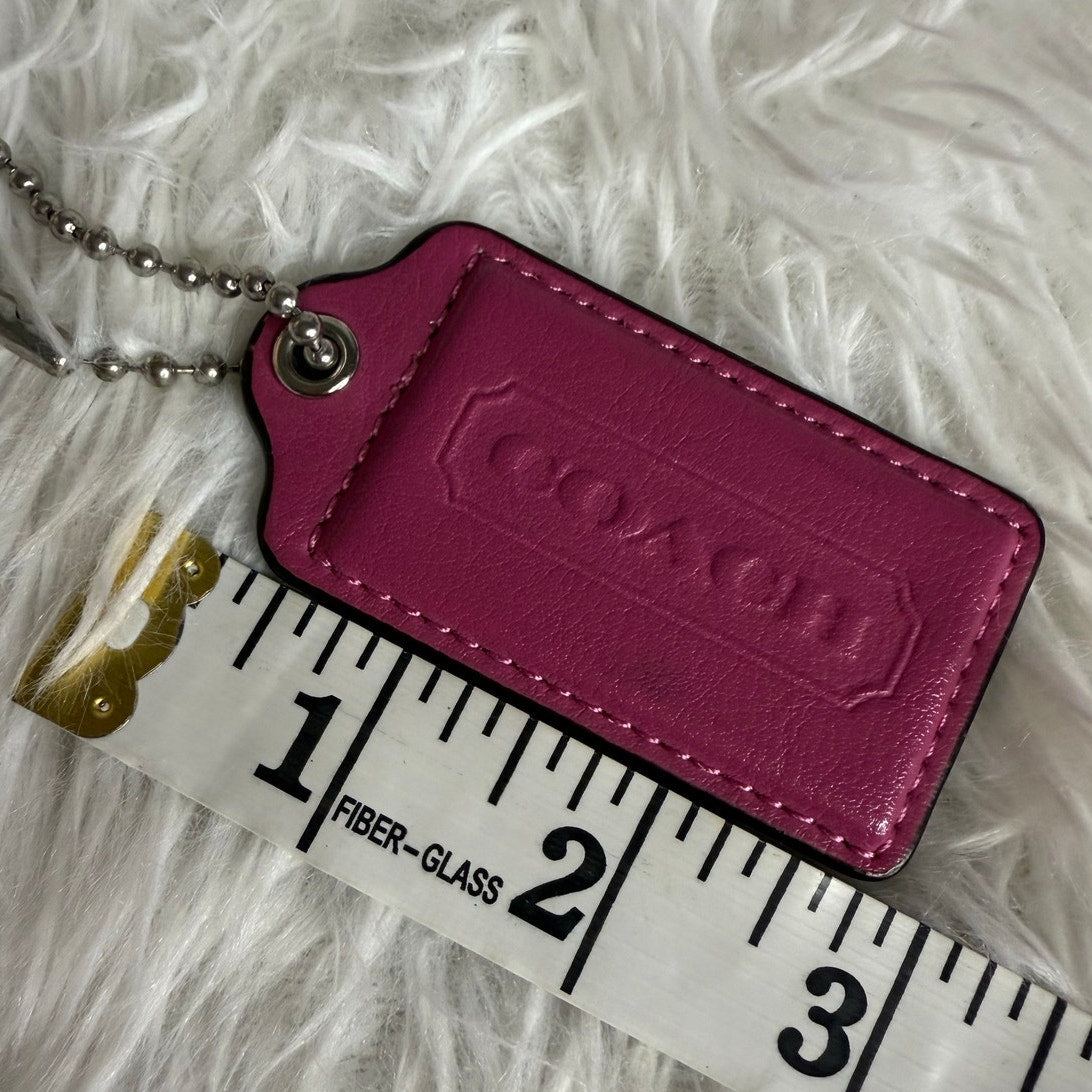 Coach Fuchsia Replacement HangTag Bag Charm
