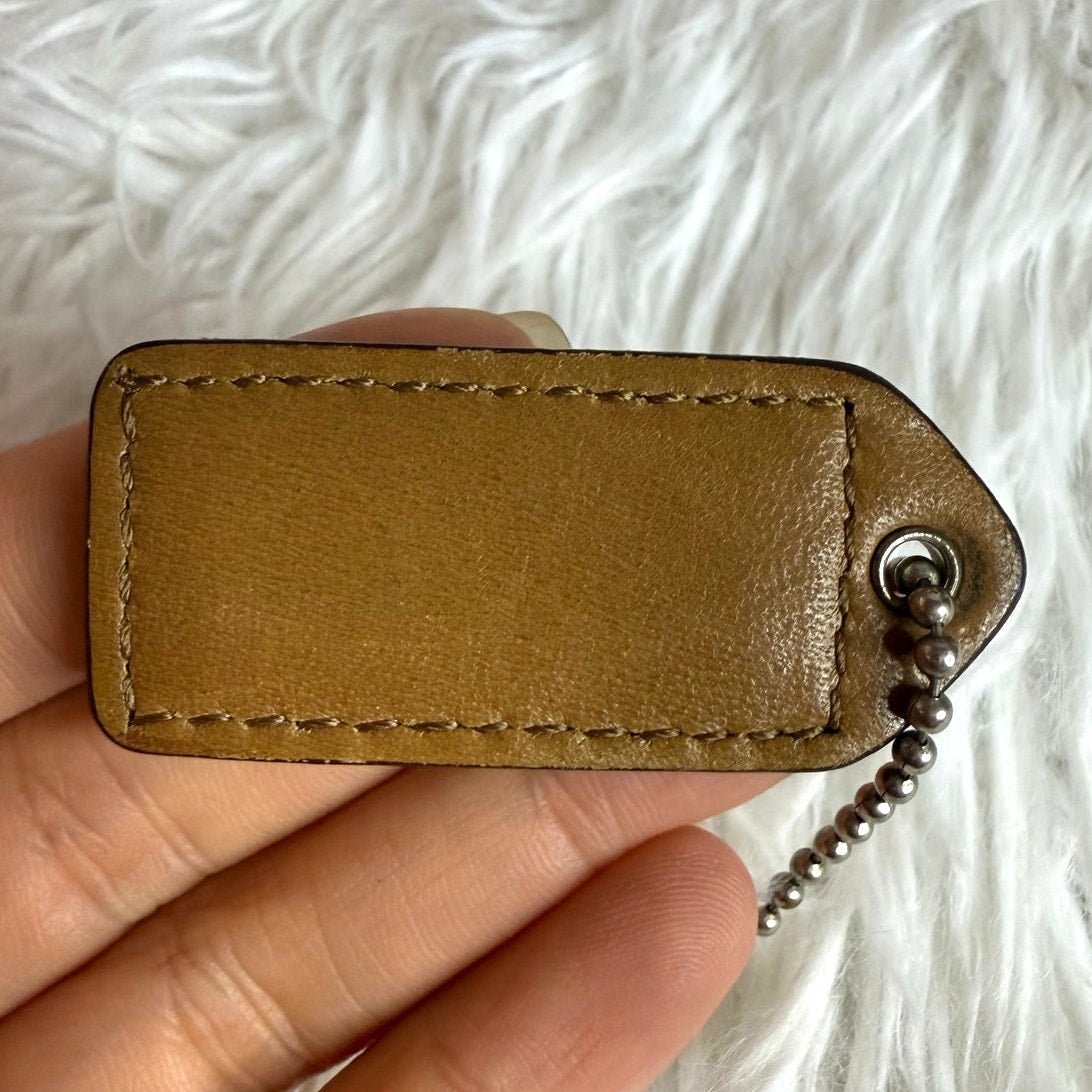 1.5" y2k COACH Vintage Fob Bag Charm Hang tag Hangtag