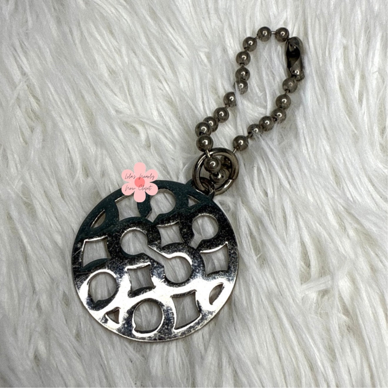 Coach Metal Circle Hangtag Hang Tag Bag Charm