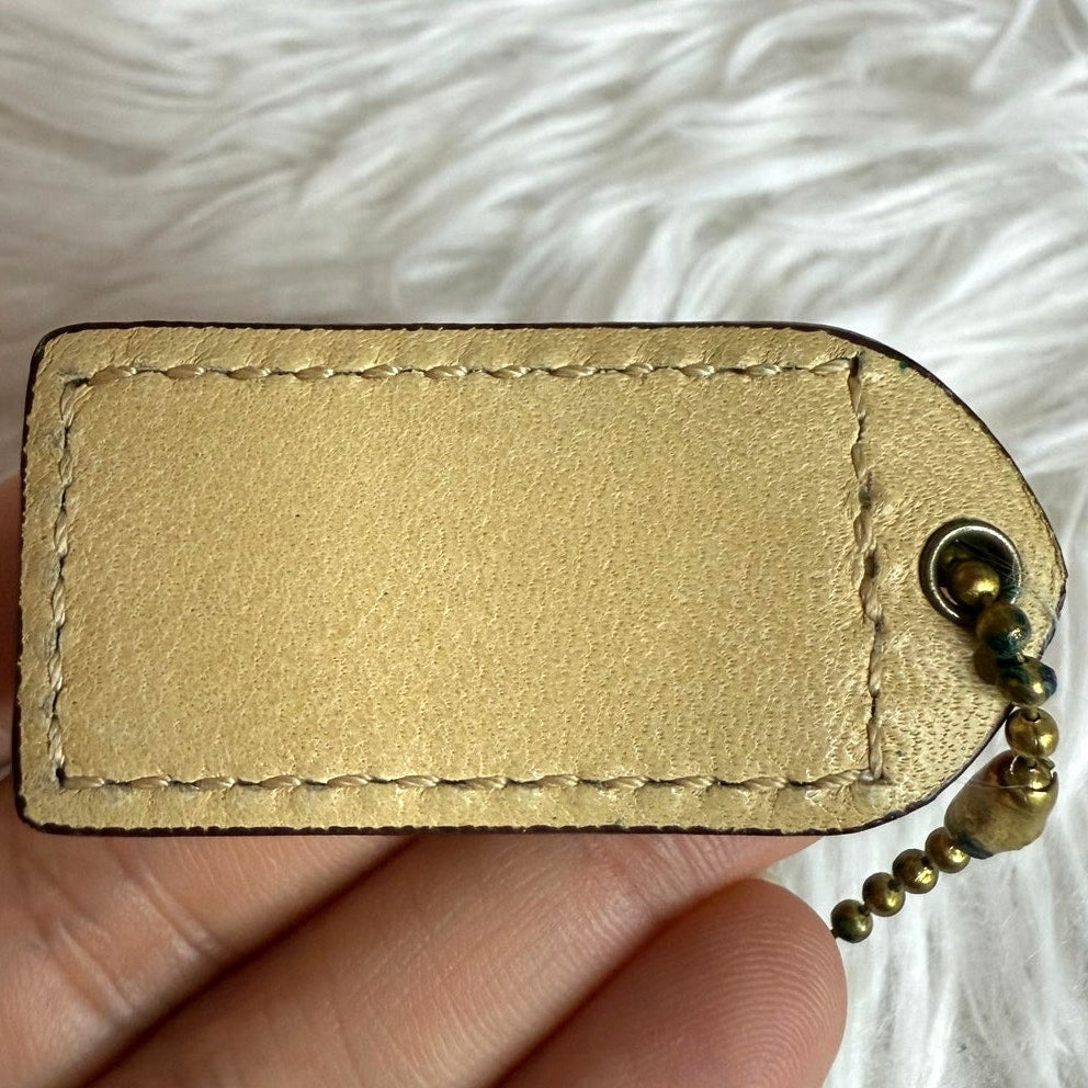 1.5" y2k COACH Vintage Fob Bag Charm Hang tag Hangtag