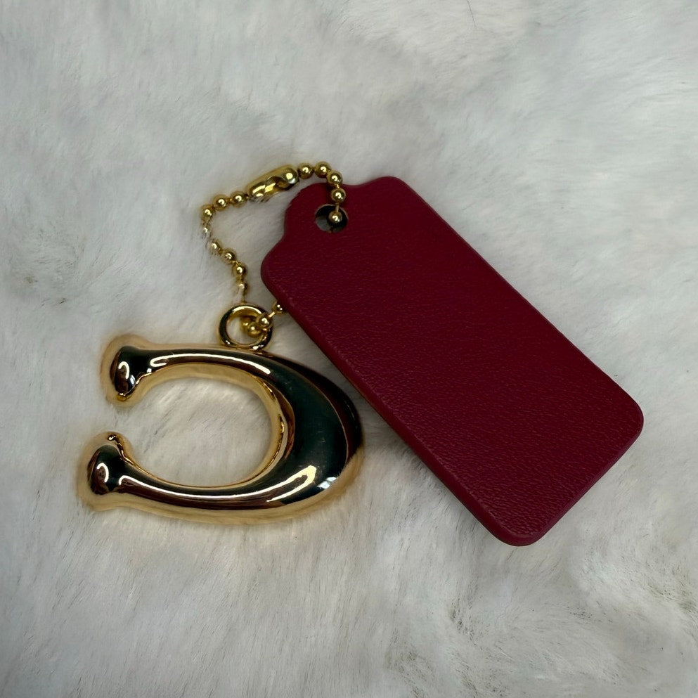 1.5" COACH "C" Hang Tag Key Fob Bag Charm