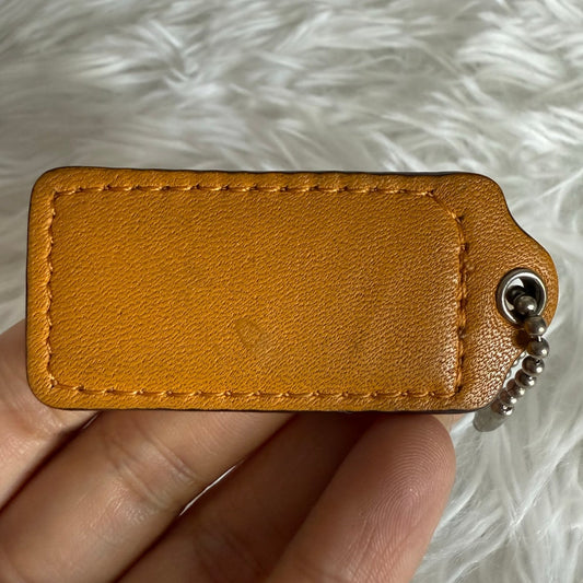 2" COACH Orange Fob Bag Charm Hang tag Hangtag