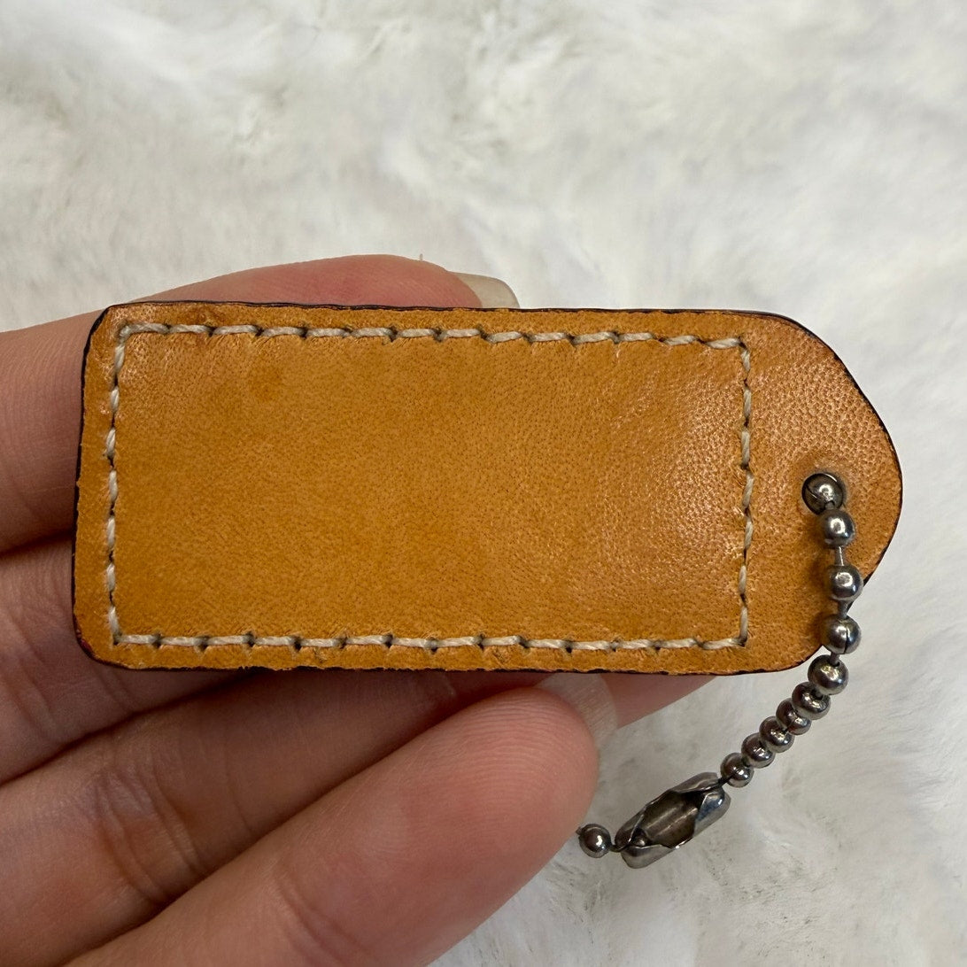 2" y2k COACH Vintage Fob Bag Charm Hang tag Hangtag