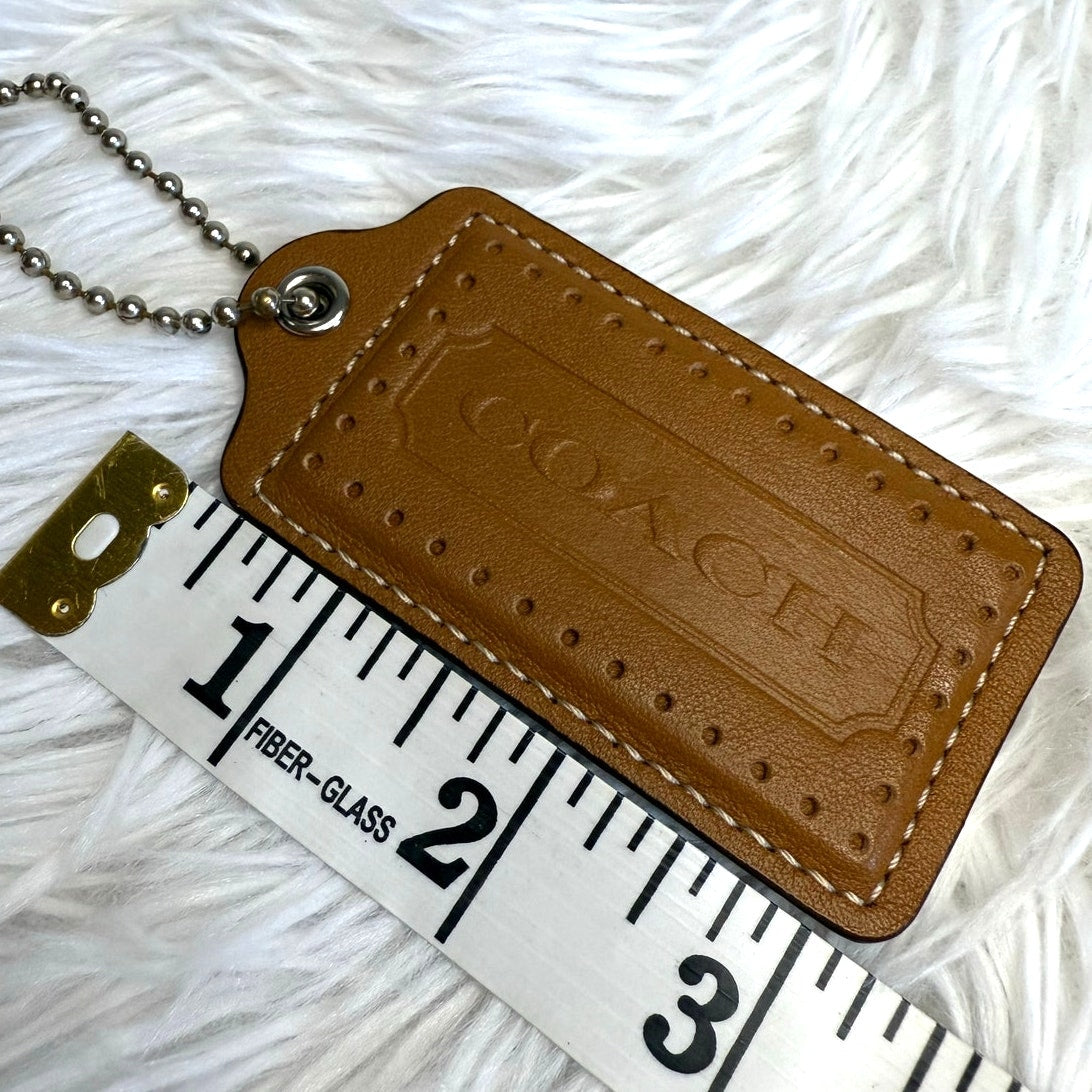 COACH Brown Fob Bag Charm Hang tag Hangtag