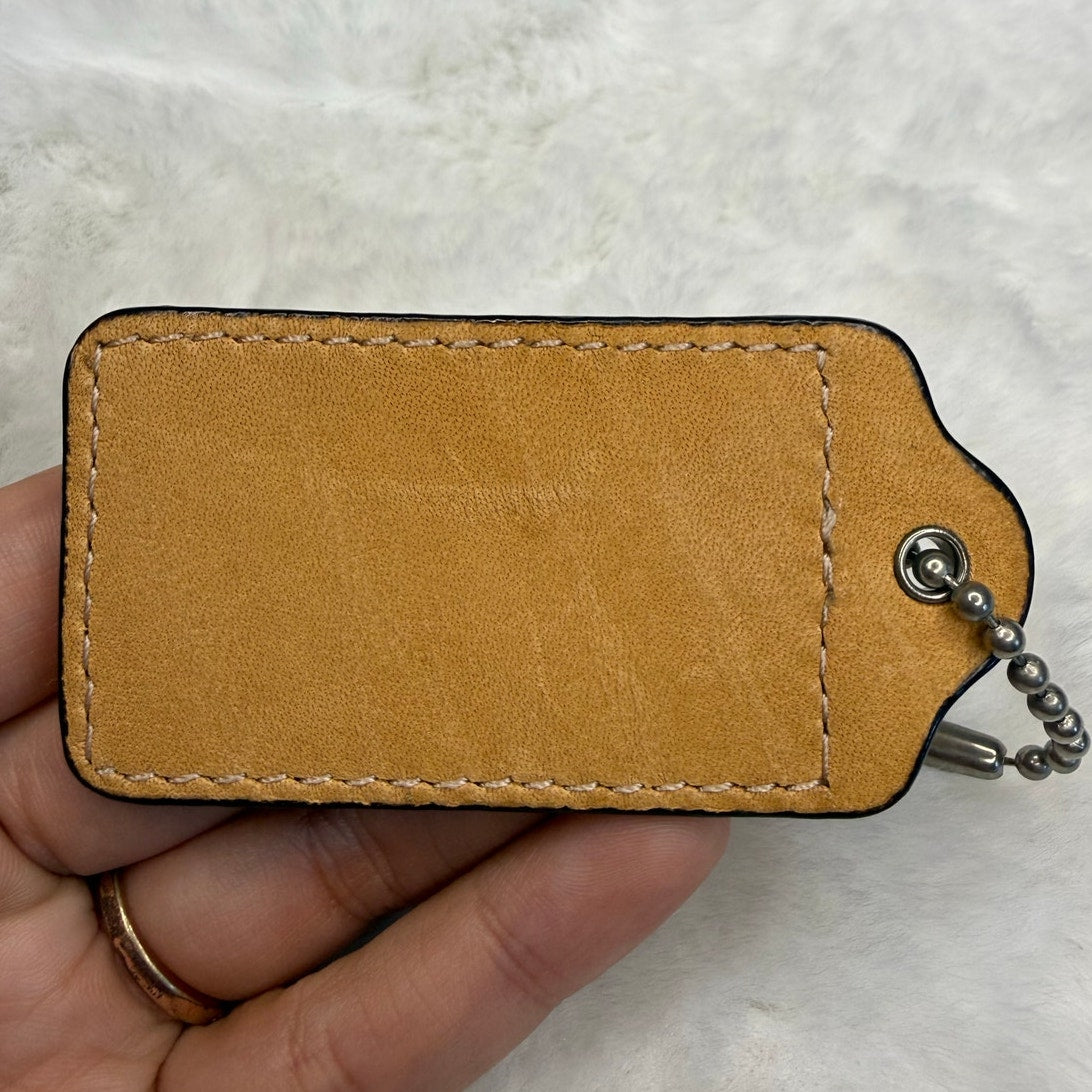 2.5" COACH Tan Fob Bag Charm Hang tag Hangtag