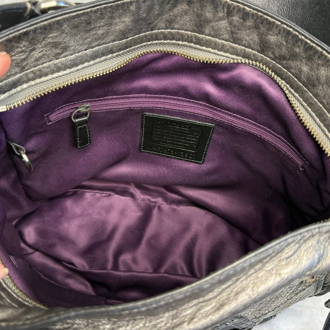 y2k COACH Leather Patchwork Shoulder Bag F0873-12901