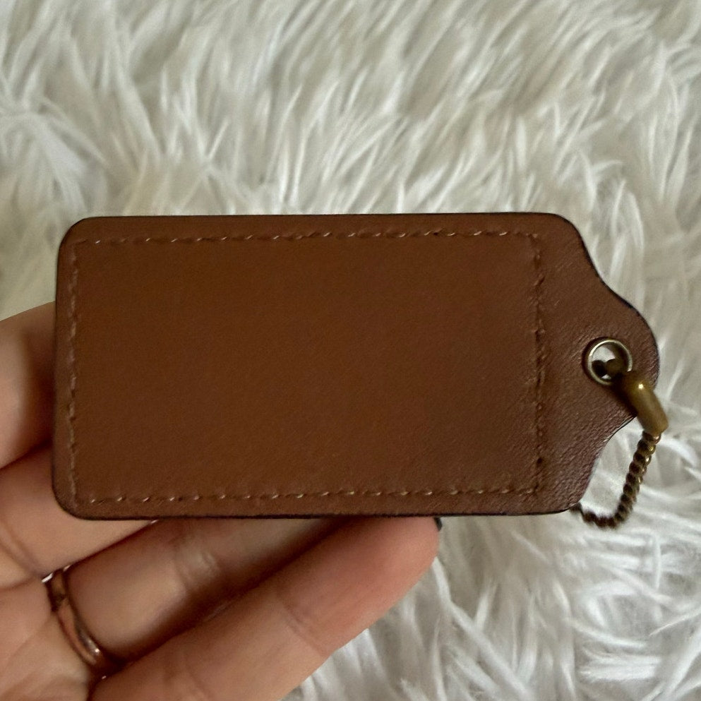 2.5" Coach Fob Bag Charm Hang tag Hangtag