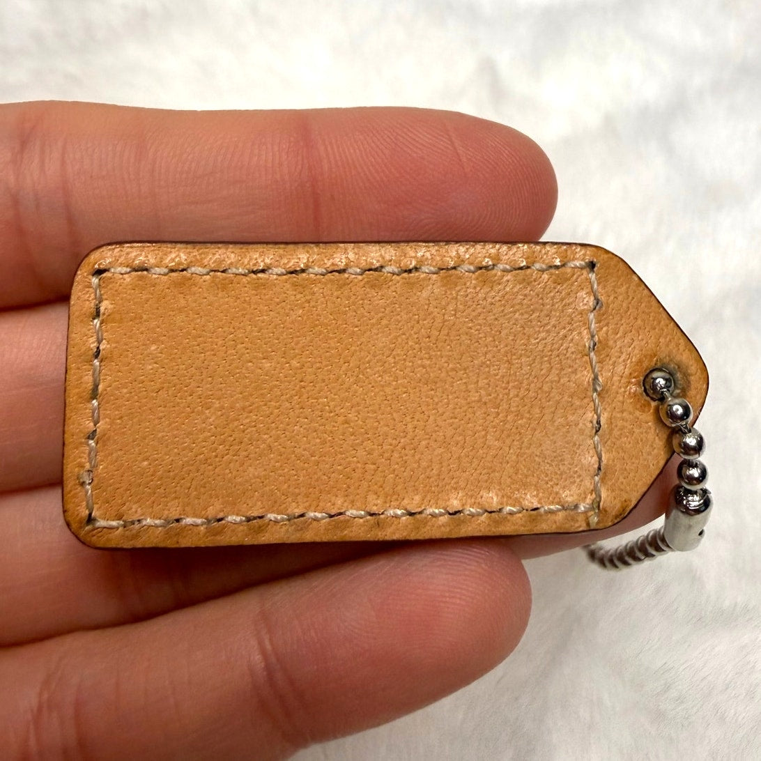 1.5" y2k COACH Vintage Fob Bag Charm Hang tag Hangtag