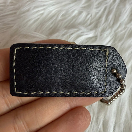 1.5" y2k COACH Black Fob Bag Charm Hang tag Hangtag