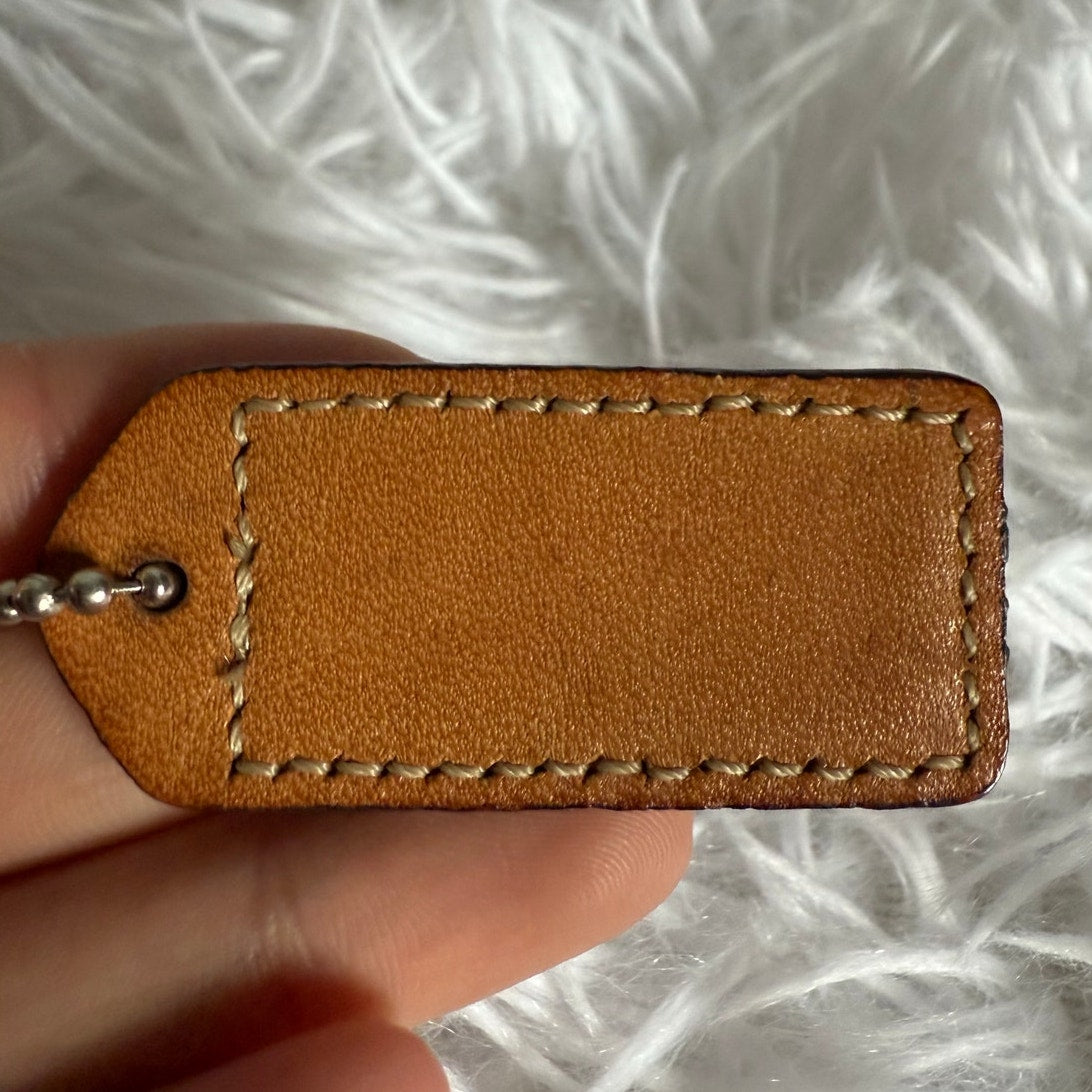 1.5" y2k COACH Vintage Fob Bag Charm Hang tag Hangtag