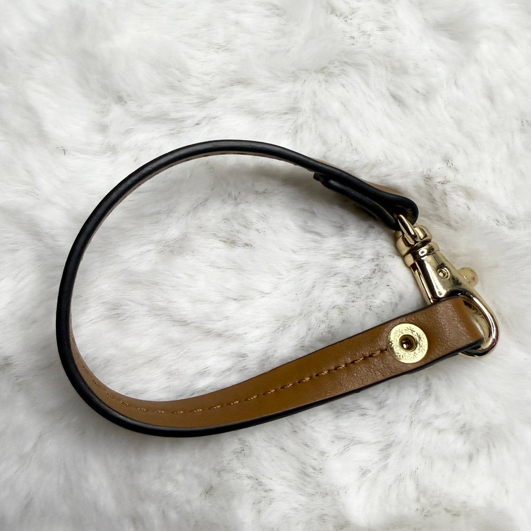 Brown Gold Replacement Wristlet Clutch Strap
