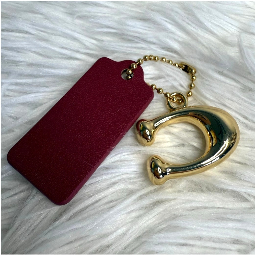 COACH "C" Hang Tag Key Fob Bag Charm