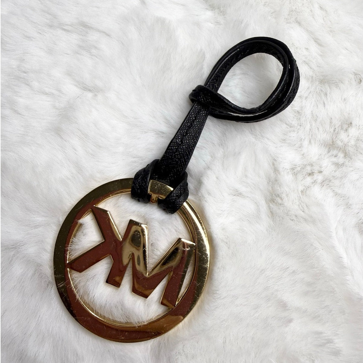 Michael Kors Black Gold key fob bag charm