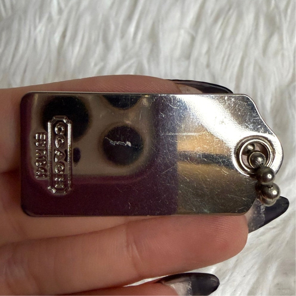 1.5" y2k COACH Vintage Fob Bag Charm Hang tag Hangtag