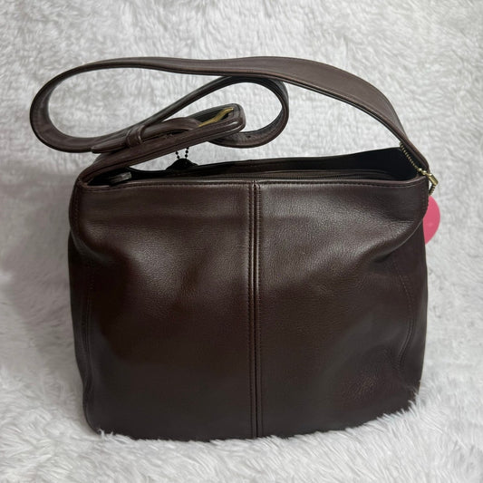 Vintage COACH 1997 Mahogany 4174 Flatiron Zip Shoulder Bag
