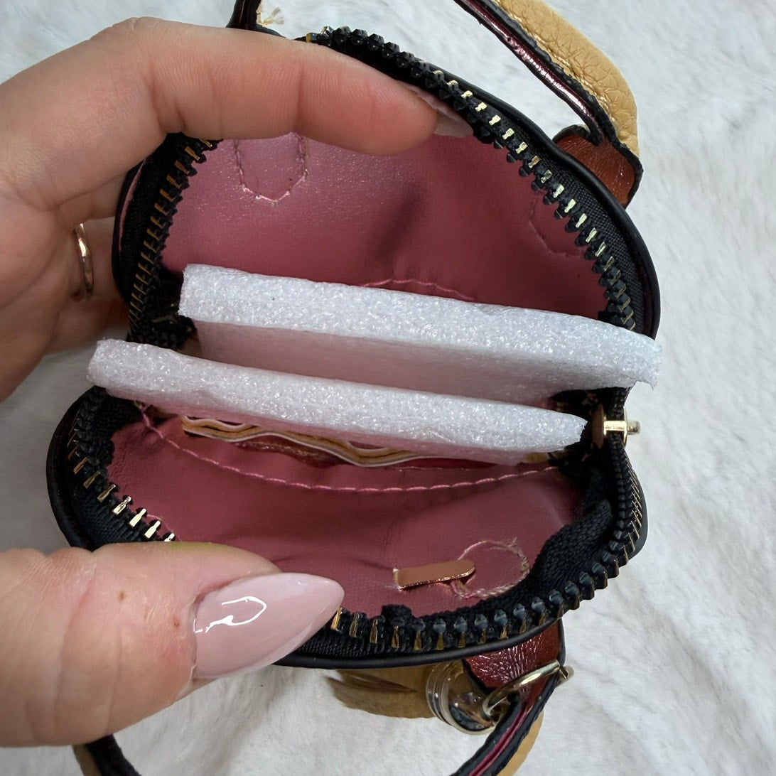 Mini Tote Bag Keychain Coin Purse Mini Pouch Zipper Fashion Charm Bag Charm