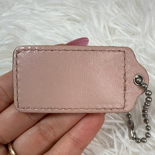 2" COACH Pink Fob Bag Charm Hang tag Hangtag
