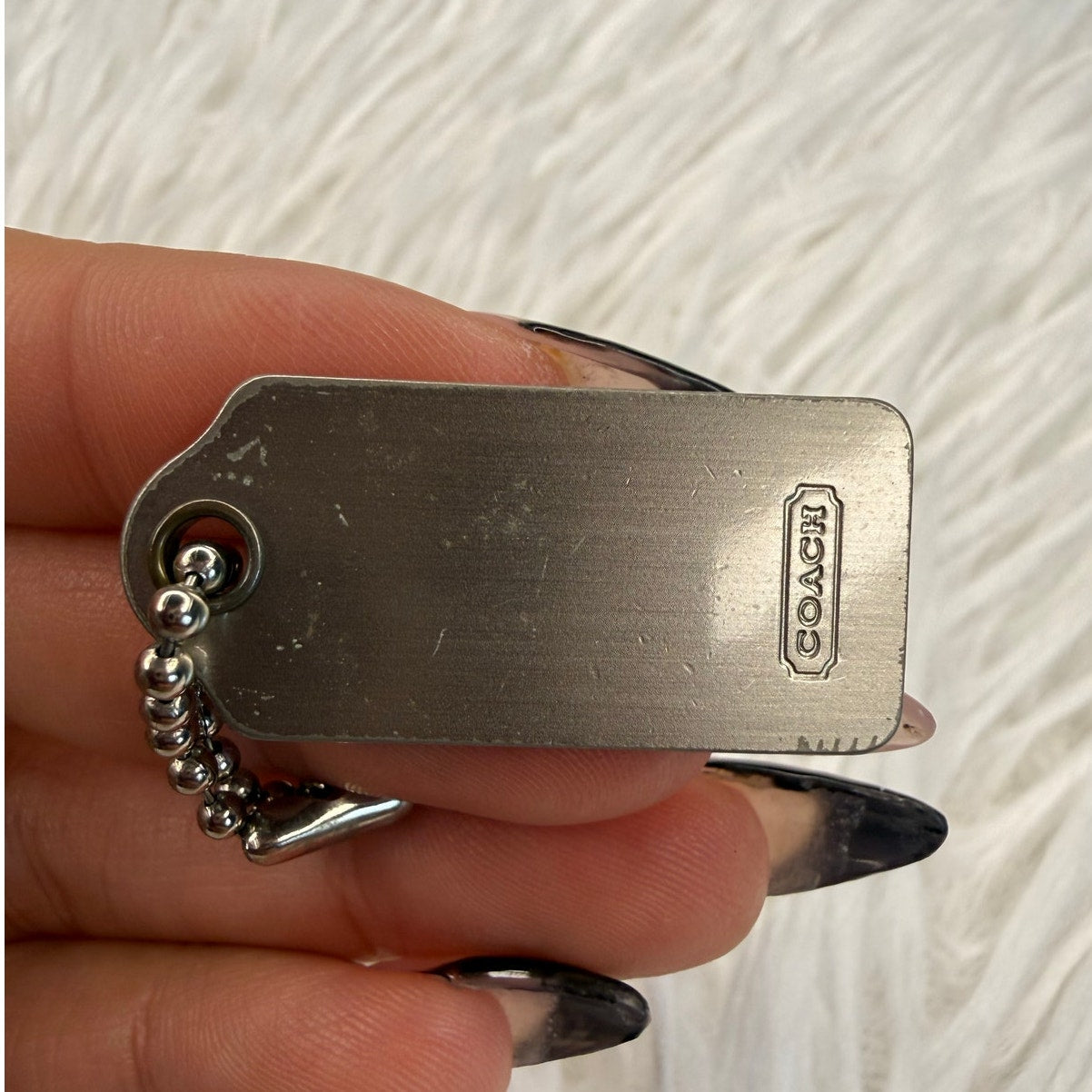 1" COACH Fob Bag Charm Hang tag Hangtag