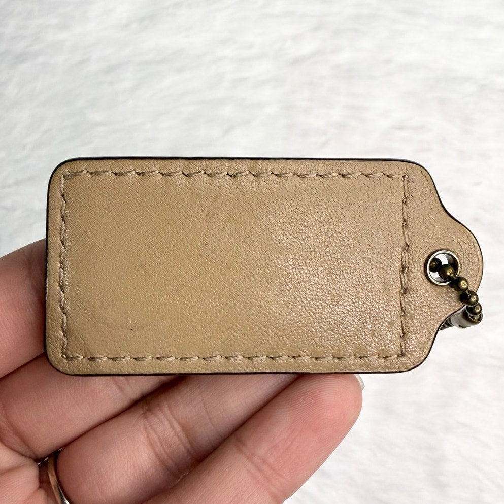 2" COACH Fob Bag Charm Hang tag Hangtag