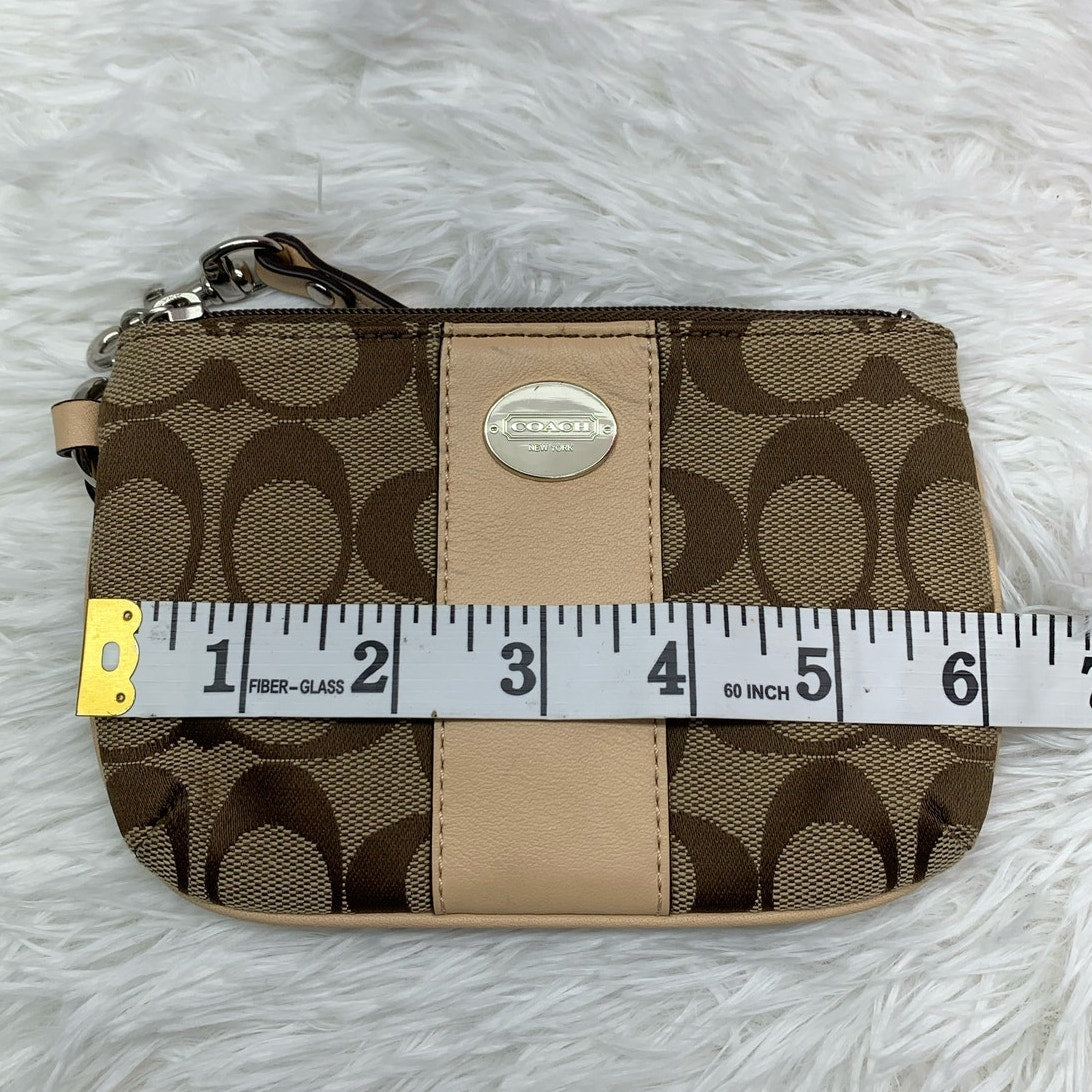 COACH Signature Canvas Wristlet