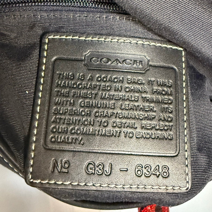 y2k Coach Vintage Signature Black Baguette Bag Mini Shoulder Bag