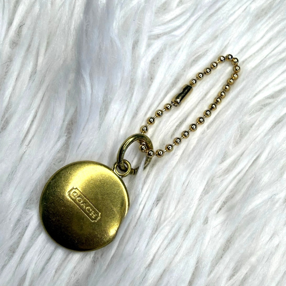 1" Coach Metal Circle Hangtag Hang Tag Bag Charm