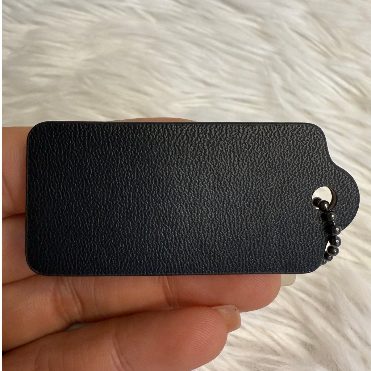 2" COACH Black Fob Bag Charm Hang tag Hangtag