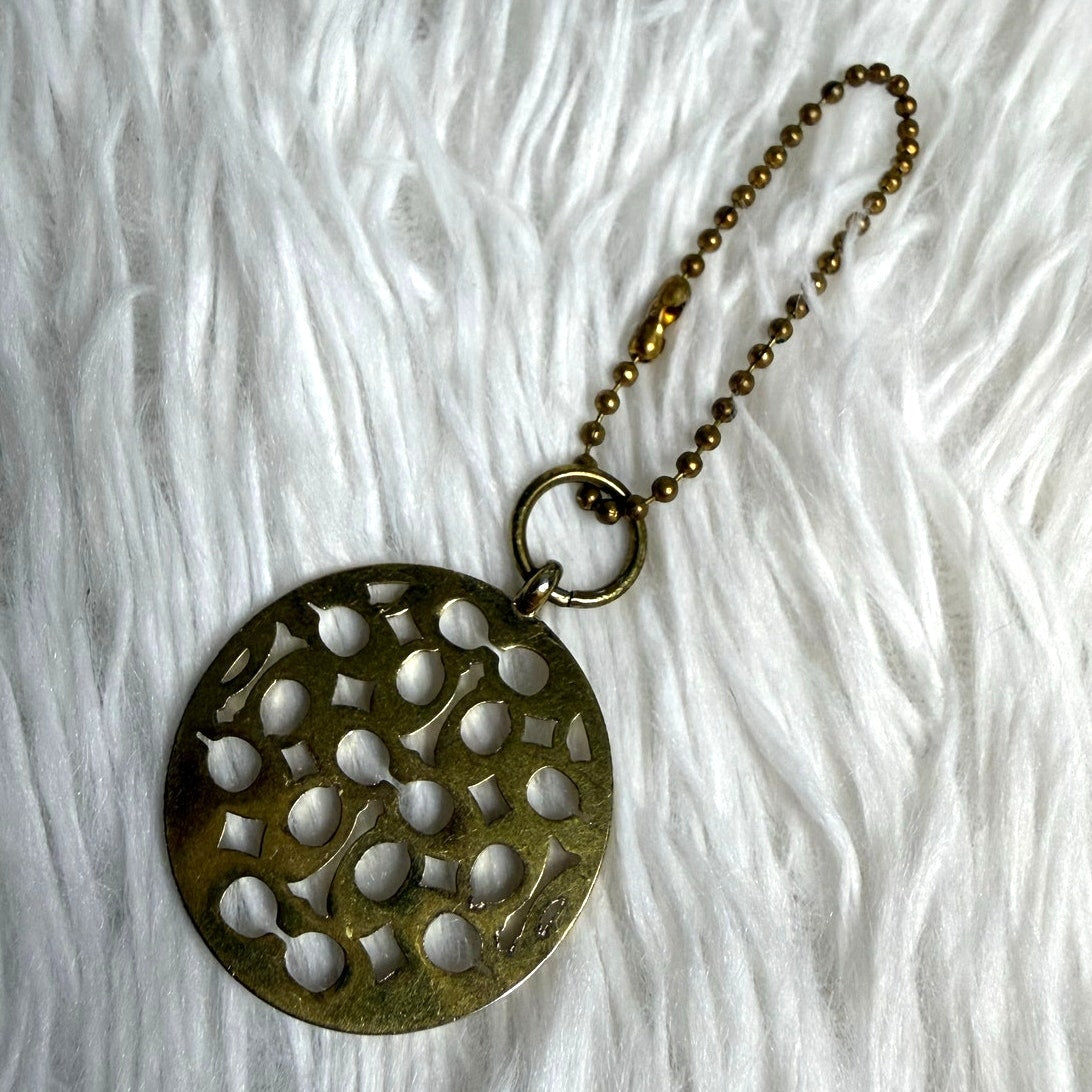 1.5" COACH Circle Script Fob Bag Charm Hang tag Hangtag