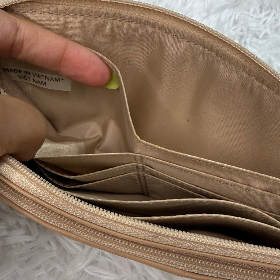 COACH Tan Signature Canvas Wristlet Wallet