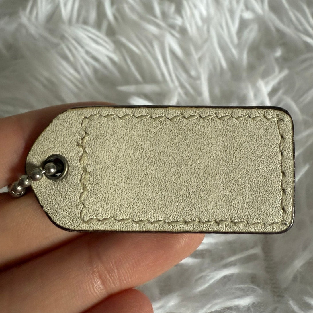 1.5" y2k COACH Vintage Fob Bag Charm Hang tag Hangtag