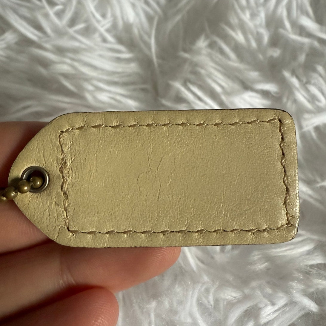 y2k 1.5" Vintage COACH Fob Bag Charm Hang tag Hangtag