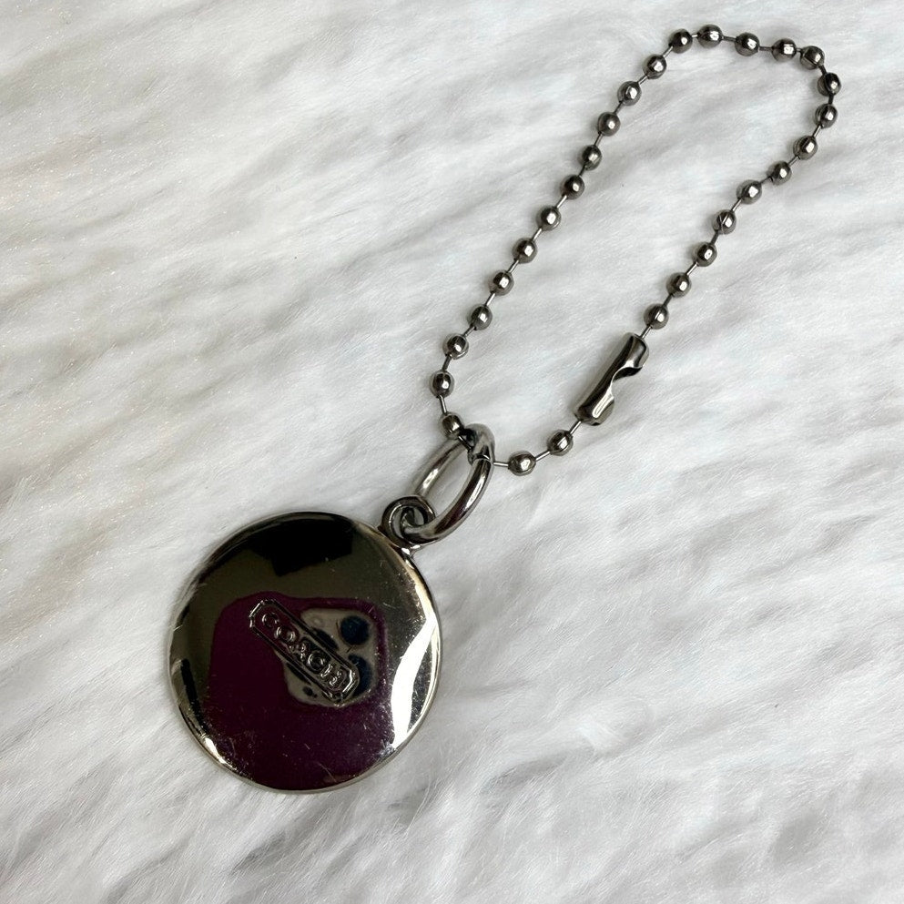 1" Coach Metal Circle Replacement Hangtag Hang Tag Bag Charm