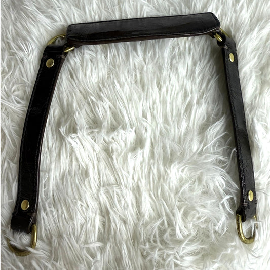 Brown Patent Leather Shoulder Replacement Strap