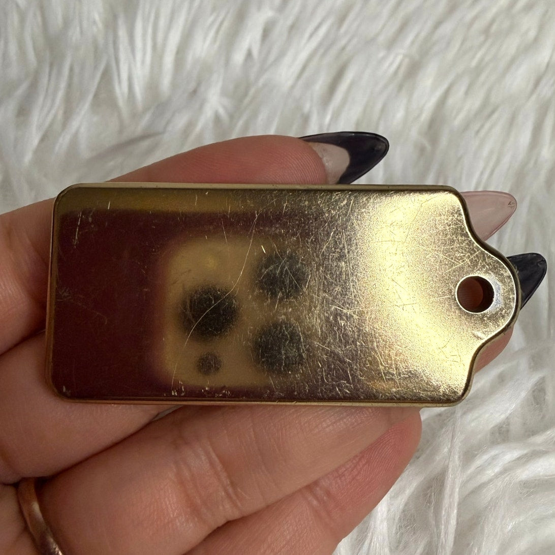 2" COACH Metal Fob Bag Charm Hang tag Hangtag