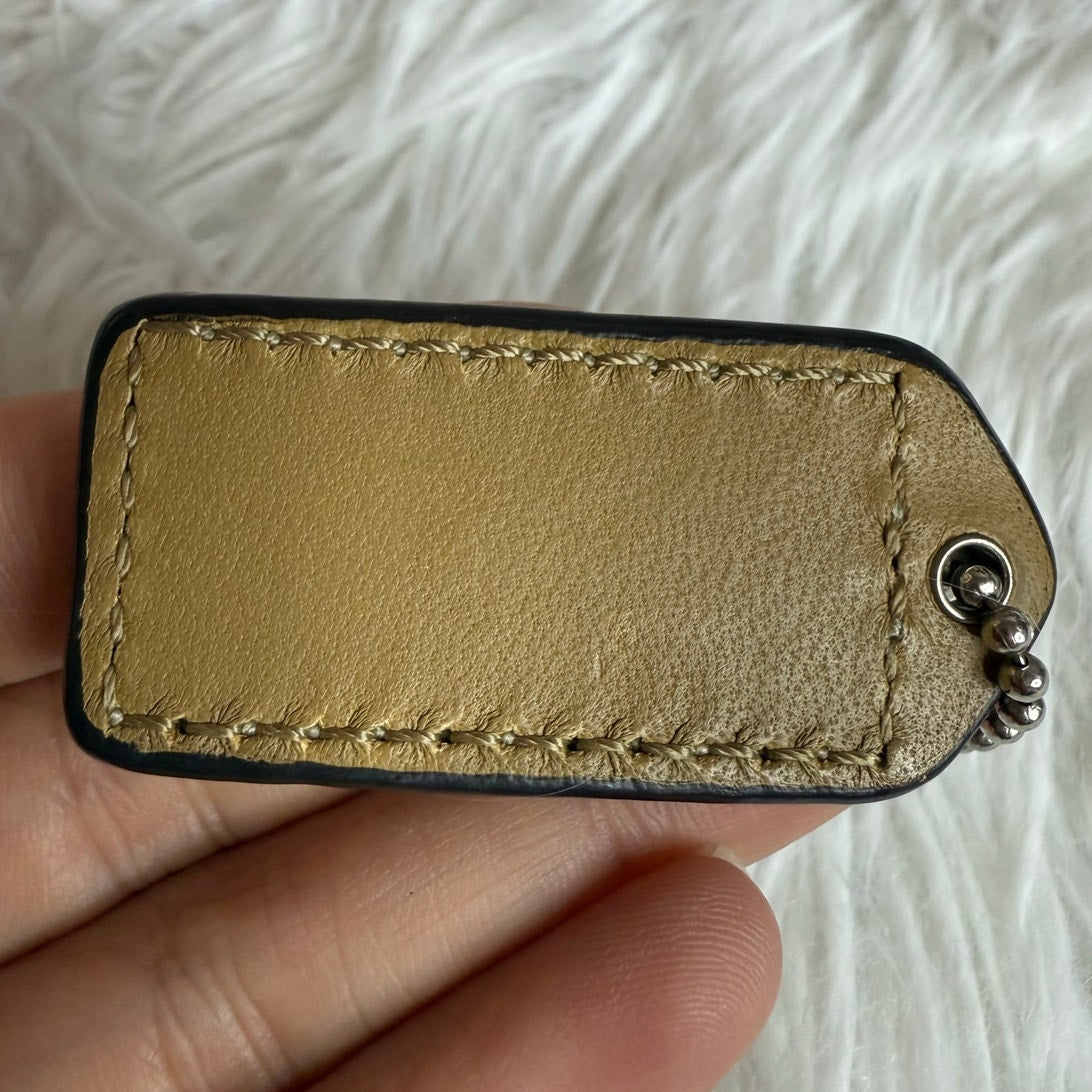 2" y2k COACH Vintage Fob Bag Charm Hang tag Hangtag
